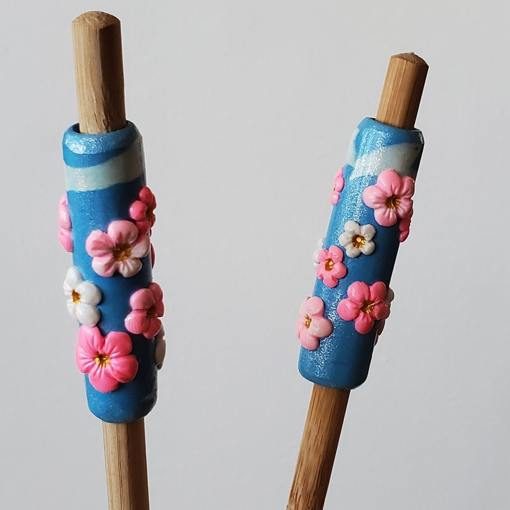 Dreadlock beads "Japanese Sakura", set of 2